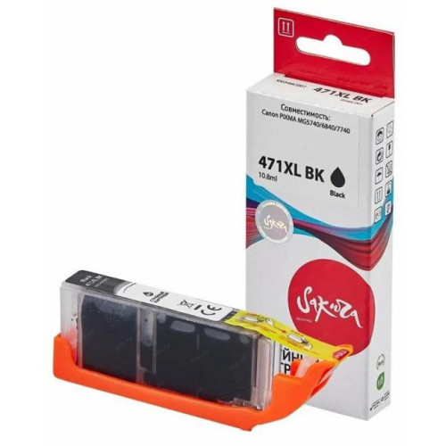 SI0346C001 Sakura 0346C001 (471XL BK) для Canon PIXMA MG5740/<wbr>6840/<wbr>7740, черный, 10,8 мл., 4425 к. SI0346C001 Sakura 0346C001 (471XL BK) для Canon PIXMA MG5740/<wbr>6840/<wbr>7740, черный, 10,8 мл., 4425 к.