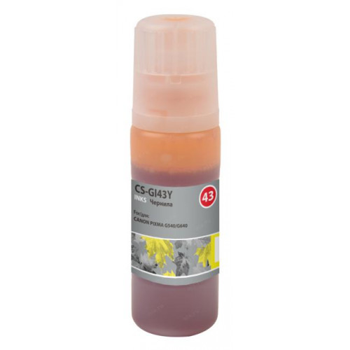 Чернила Cactus CS-GI43Y желтый60мл для Canon Pixma G640/<wbr>540 Чернила Cactus CS-GI43Y желтый60мл для Canon Pixma G640/<wbr>540