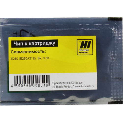 Чип Hi-Black к картриджу Lexmark E260 (E260A21E), Bk, 3,5K Чип Hi-Black к картриджу Lexmark E260 (E260A21E), Bk, 3,5K
