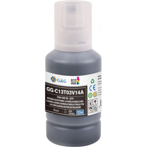 Чернила G&G GG-C13T03V14A 101BK черный127мл для Epson L4150/<wbr>L4160/<wbr>L6160/<wbr>L6170 Чернила G&G GG-C13T03V14A 101BK черный127мл для Epson L4150/<wbr>L4160/<wbr>L6160/<wbr>L6170