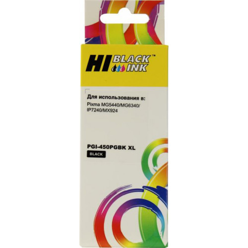 Чернильница Hi-Black PGI-450PGBK XL Black для PIXMA IP7240, MG5440/<wbr>6340 Чернильница Hi-Black PGI-450PGBK XL Black для PIXMA IP7240, MG5440/<wbr>6340