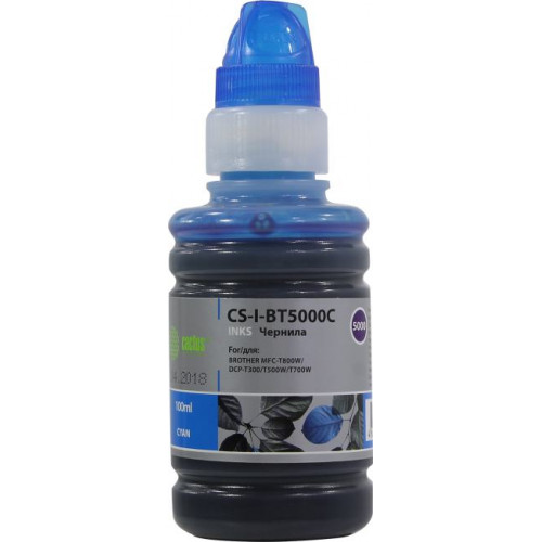 Чернила Cactus CS-I-BT5000C Cyan для Brother MFC-T800W, DCP-T300/<wbr>T500W/<wbr>T700W (100мл) Чернила Cactus CS-I-BT5000C Cyan для Brother MFC-T800W, DCP-T300/<wbr>T500W/<wbr>T700W (100мл)