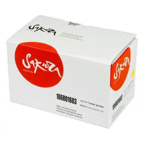 SA106R01603 Картридж SAKURA 106R01603 для Xerox Phaser 6500/<wbr>Workcenter 6505, желтый, 2500 к. SA106R01603 Картридж SAKURA 106R01603 для Xerox Phaser 6500/<wbr>Workcenter 6505, желтый, 2500 к.