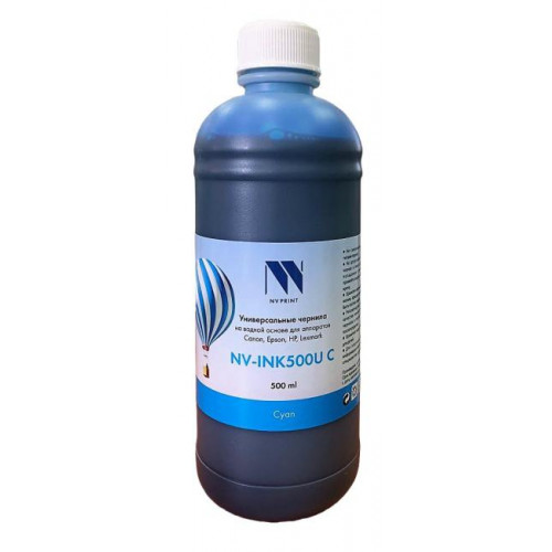Чернила NV PRINT универсальные на водной основе NV-INK500UC для аппаратов Canon/<wbr>Epson/<wbr>НР/<wbr>Lexmark (500 ml) Cyan Чернила NV PRINT универсальные на водной основе NV-INK500UC для аппаратов Canon/<wbr>Epson/<wbr>НР/<wbr>Lexmark (500 ml) Cyan