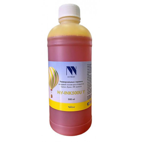 Чернила NV PRINT универсальные на водной основе NV-INK500UY для аппаратов Canon/<wbr>Epson/<wbr>НР/<wbr>Lexmark (500 ml) Yellow Чернила NV PRINT универсальные на водной основе NV-INK500UY для аппаратов Canon/<wbr>Epson/<wbr>НР/<wbr>Lexmark (500 ml) Yellow