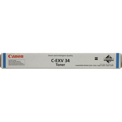 Тонер-картридж Canon C-EXV34 Cyan для iR C2020/<wbr>2025/<wbr>2030/<wbr>2220/<wbr>2225/<wbr>2230 Тонер-картридж Canon C-EXV34 Cyan для iR C2020/<wbr>2025/<wbr>2030/<wbr>2220/<wbr>2225/<wbr>2230