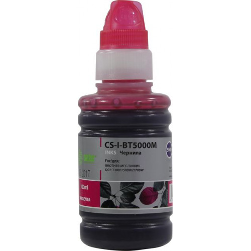 Чернила Cactus CS-I-BT5000M Magenta для Brother MFC-T800W, DCP-T300/<wbr>T500W/<wbr>T700W (100мл) Чернила Cactus CS-I-BT5000M Magenta для Brother MFC-T800W, DCP-T300/<wbr>T500W/<wbr>T700W (100мл)