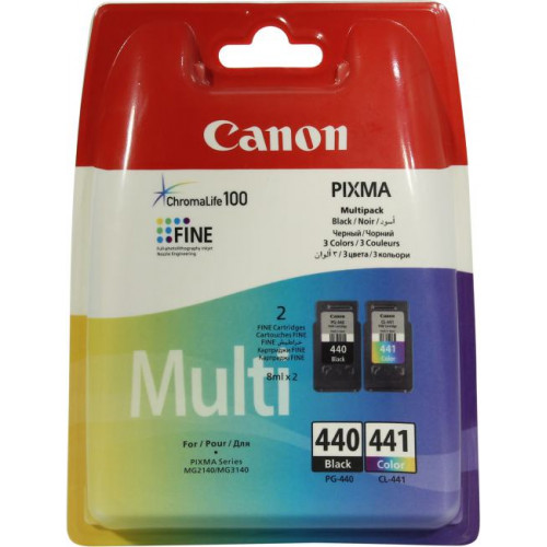 Чернильница Canon Multipack PG-440+CL-441 Black&Color для PIXMA MG2140/<wbr>3140 Чернильница Canon Multipack PG-440+CL-441 Black&Color для PIXMA MG2140/<wbr>3140