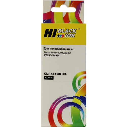 Чернильница Hi-Black CLI-451BK XL Black для PIXMA iP7240, MG5440/<wbr>6340 Чернильница Hi-Black CLI-451BK XL Black для PIXMA iP7240, MG5440/<wbr>6340