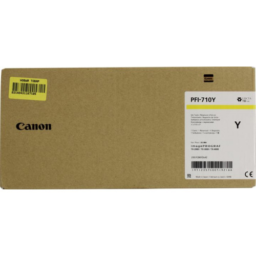 Чернильница Canon PFI-710Y Yellow для iPF TX-2000/<wbr>3000/<wbr>4000 Чернильница Canon PFI-710Y Yellow для iPF TX-2000/<wbr>3000/<wbr>4000