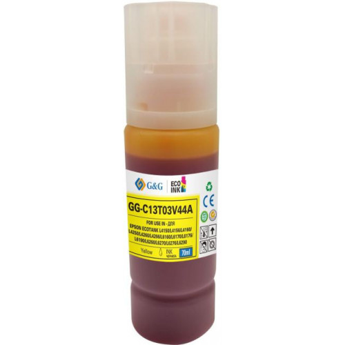 Чернила G&G GG-C13T03V44A 101Y желтый70мл для Epson L4150/<wbr>L4160/<wbr>L6160/<wbr>L6170 Чернила G&G GG-C13T03V44A 101Y желтый70мл для Epson L4150/<wbr>L4160/<wbr>L6160/<wbr>L6170