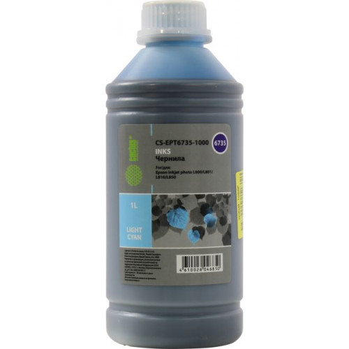 Чернила Cactus CS-EPT6735-1000 Light Cyan для Epson L800/<wbr>801 (1000мл) Чернила Cactus CS-EPT6735-1000 Light Cyan для Epson L800/<wbr>801 (1000мл)