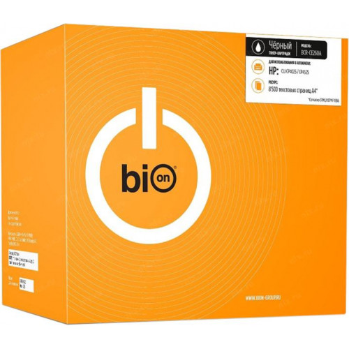 Bion CE260A Картридж для CLJ CP4025/<wbr>CP4525 (8'500 стр.) Черный Bion CE260A Картридж для CLJ CP4025/<wbr>CP4525 (8'500 стр.) Черный