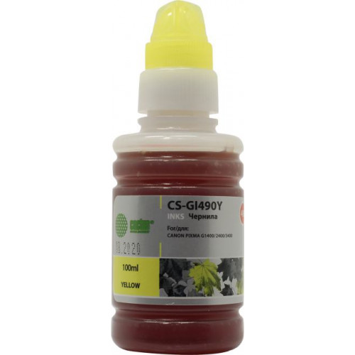Чернила Cactus CS-GI490Y Yellow для Canon Pixma G1400/<wbr>G2400/<wbr>G3400 (100мл) Чернила Cactus CS-GI490Y Yellow для Canon Pixma G1400/<wbr>G2400/<wbr>G3400 (100мл)