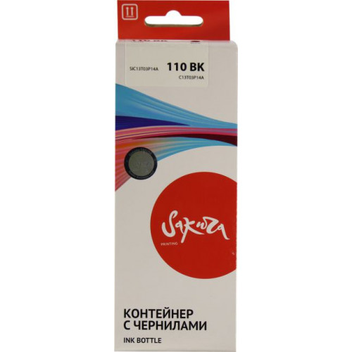 SIC13T03P14A Контейнер с чернилами Sakura C13T03P14A (110 BK) для Epson SIC13T03P14A Контейнер с чернилами Sakura C13T03P14A (110 BK) для Epson