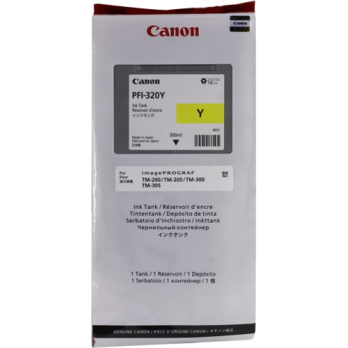 Чернильница Canon PFI-320Y Yellow для TM-200/<wbr>205/<wbr>300/<wbr>305 Чернильница Canon PFI-320Y Yellow для TM-200/<wbr>205/<wbr>300/<wbr>305