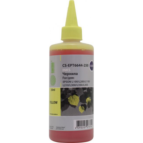 Чернила Cactus CS-EPT6644-250 Yellow для Epson L-series (250мл) Чернила Cactus CS-EPT6644-250 Yellow для Epson L-series (250мл)