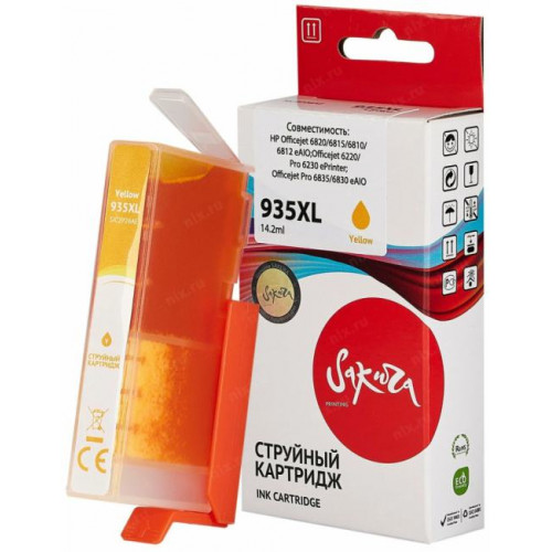 SIC2P26AE Sakura C2P26AE (№935XL Yellow) для HP Officejet желтый, 14,6 мл., 1000 к. SIC2P26AE Sakura C2P26AE (№935XL Yellow) для HP Officejet желтый, 14,6 мл., 1000 к.