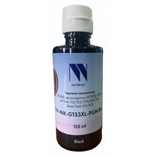 Чернила NV PRINT пигментные GT53XL для HP DeskJet GT 5810, 5820, 5822, Ink Tank 115, 310, 315, 319, 410,(135ml) Black Чернила NV PRINT пигментные GT53XL для HP DeskJet GT 5810, 5820, 5822, Ink Tank 115, 310, 315, 319, 410,(135ml) Black