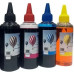 NV-INK100-Epd-4 Чернила NV PRINT для аппаратов Epson, комплект 4 цвета (пигментные Bk + водные C,M,Y) по 100 мл